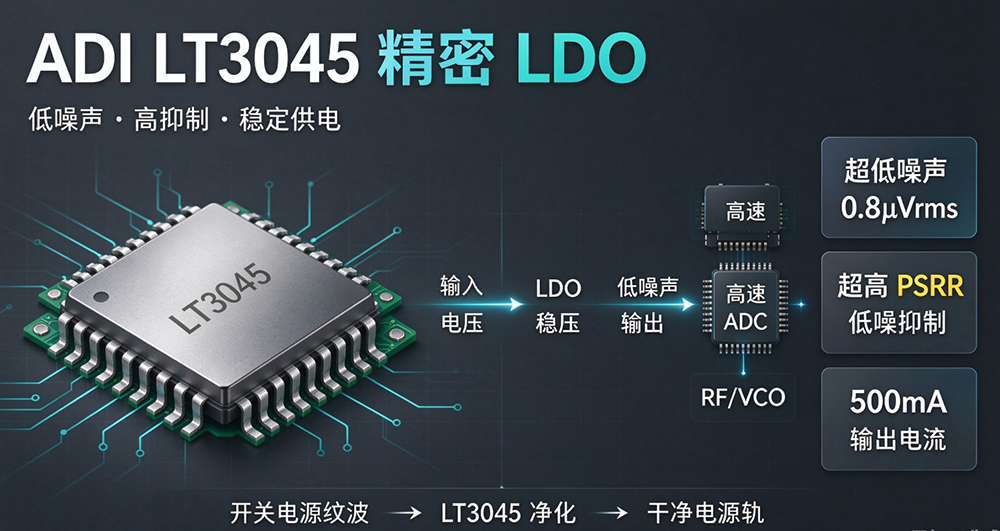  净化电源纹波，守住系统底噪 ——LT3045 超低噪声 LDO 解析